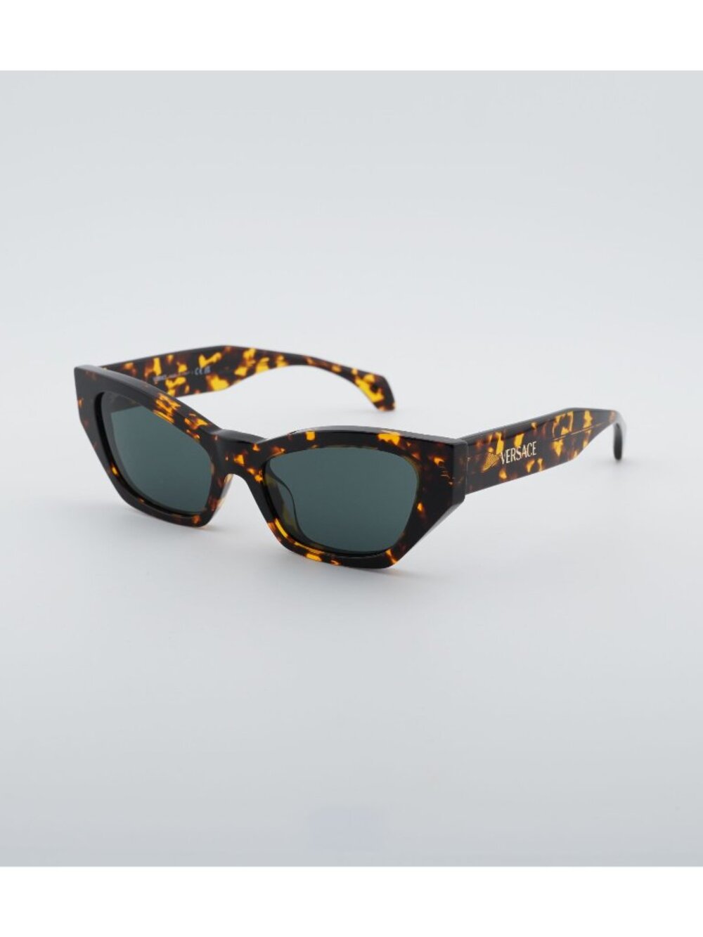 Versace VE4488U 551487 Sunglasses Havana Cat Eye Frame, Grey Lenses